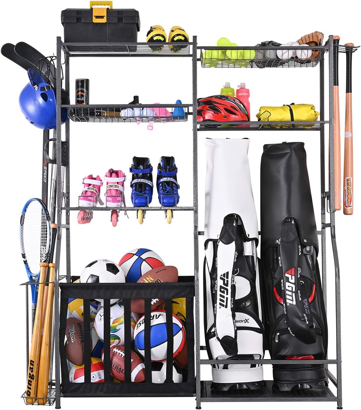Golf Equipment Garage Organizer - Sistema di Stoccaggio per Attrezzature Sportive