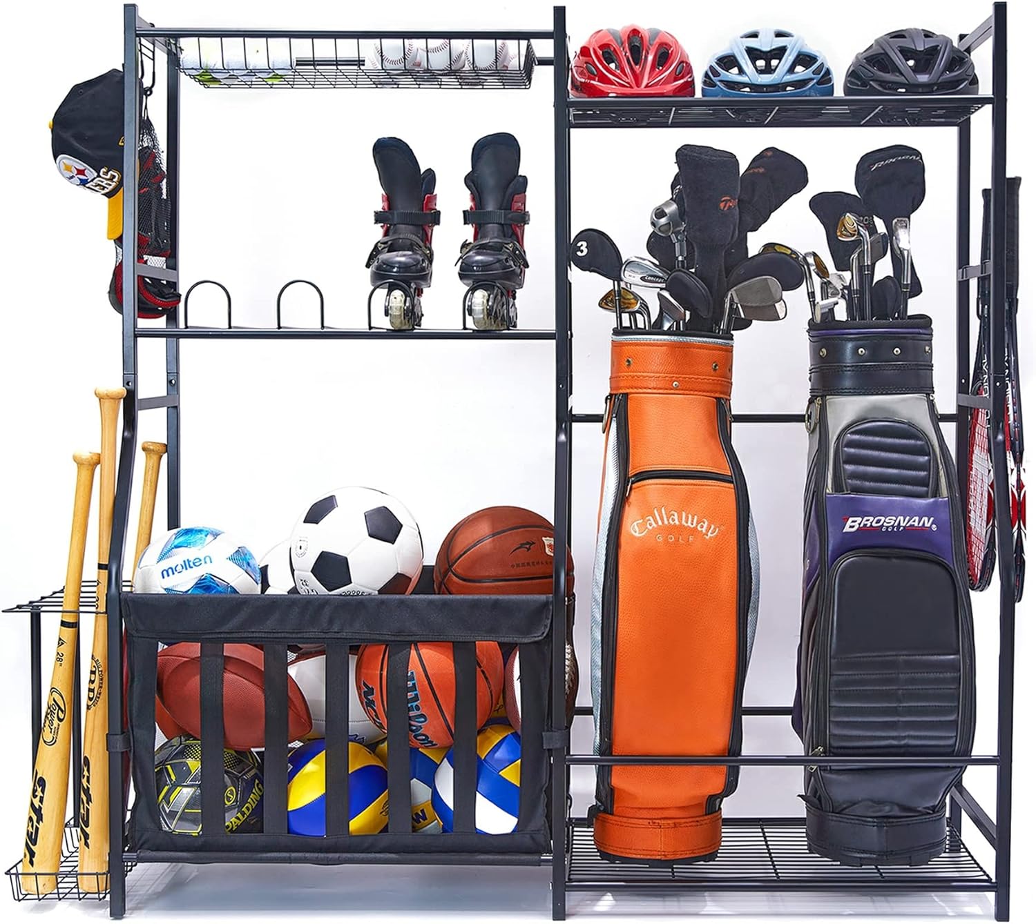 Golf Equipment Garage Organizer - Portaoggetti per Attrezzature Sportive da Garage,