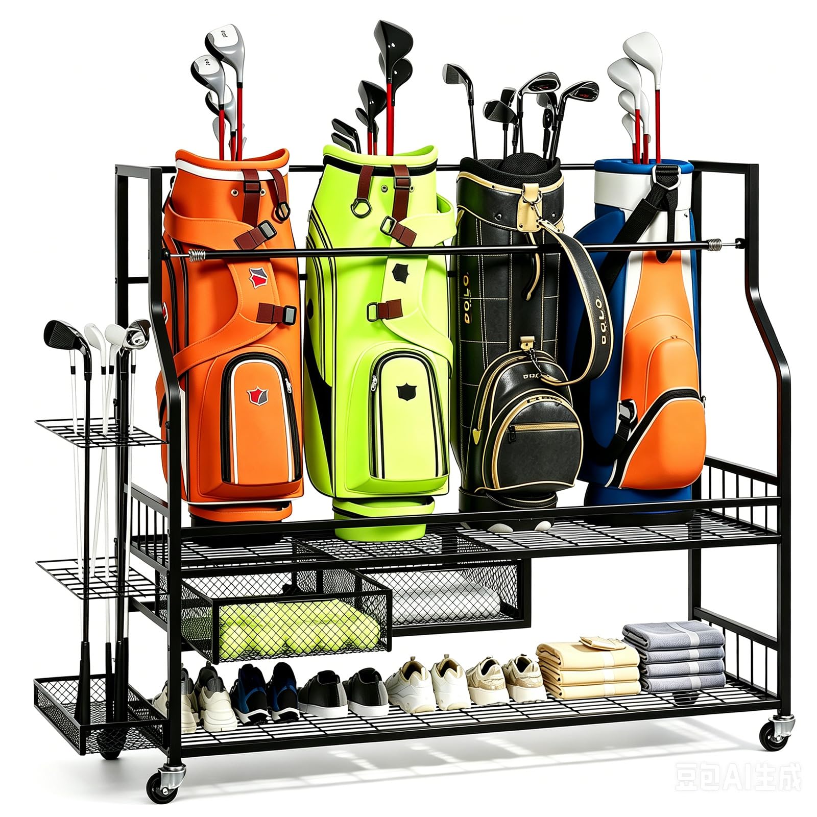 Golf Equipment Garage Organizer - Organizzatore per Sacche da Golf da