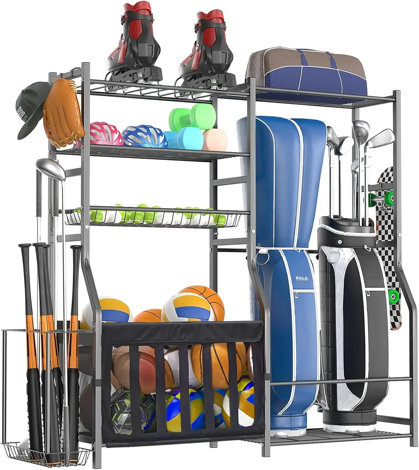 Golf Equipment Garage Organizer - Organizzatore per Attrezzature Sportive da Garage