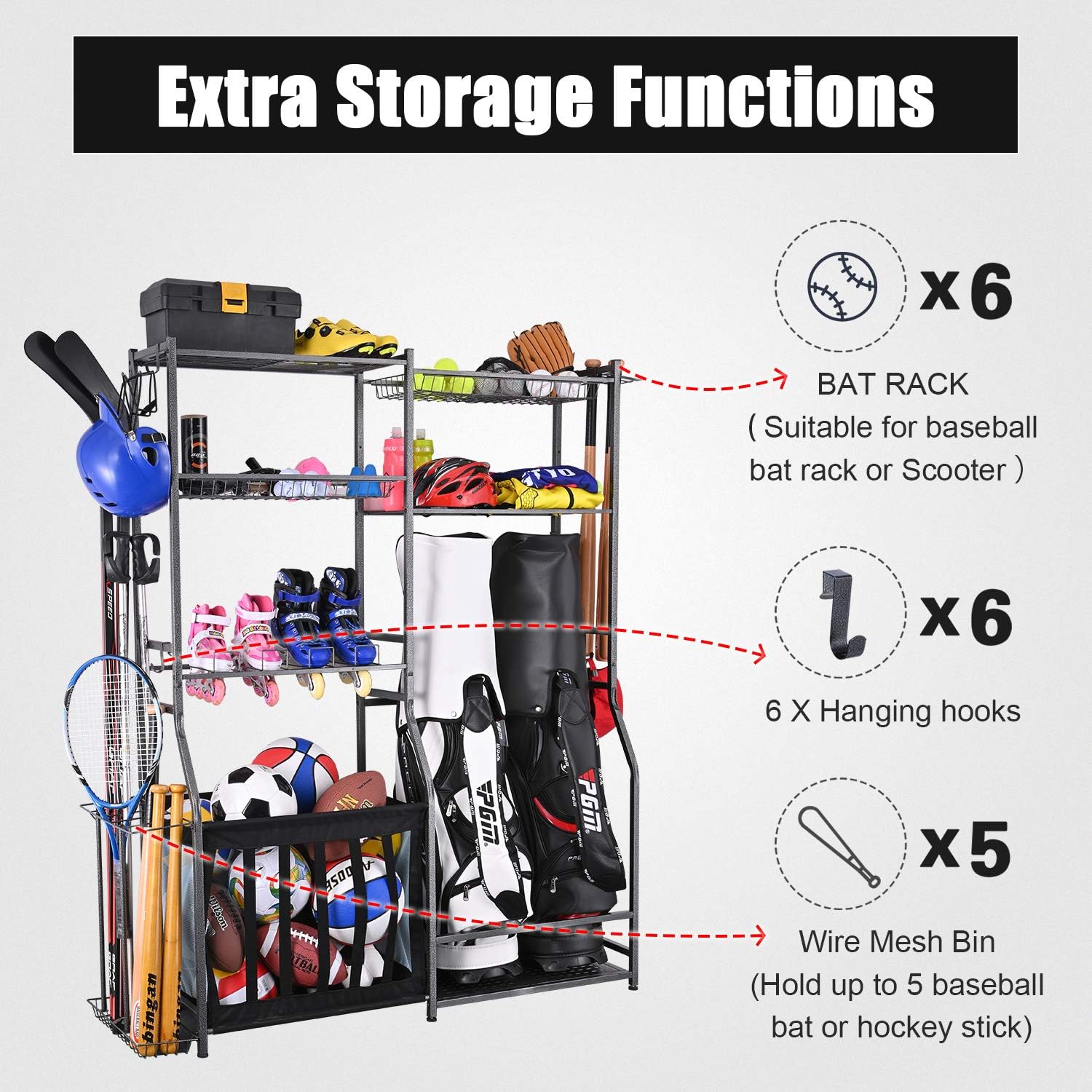 Sistema di Stoccaggio per Attr - Golf Equipment Garage Organizer recensione e prezzo