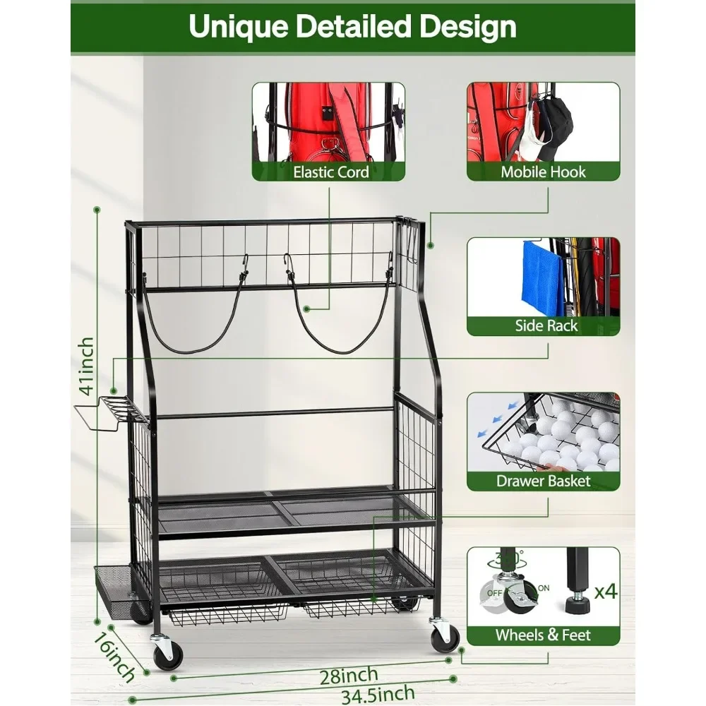 -Organizzatore per garage per  - Golf Equipment Garage Organizer recensione e prezzo