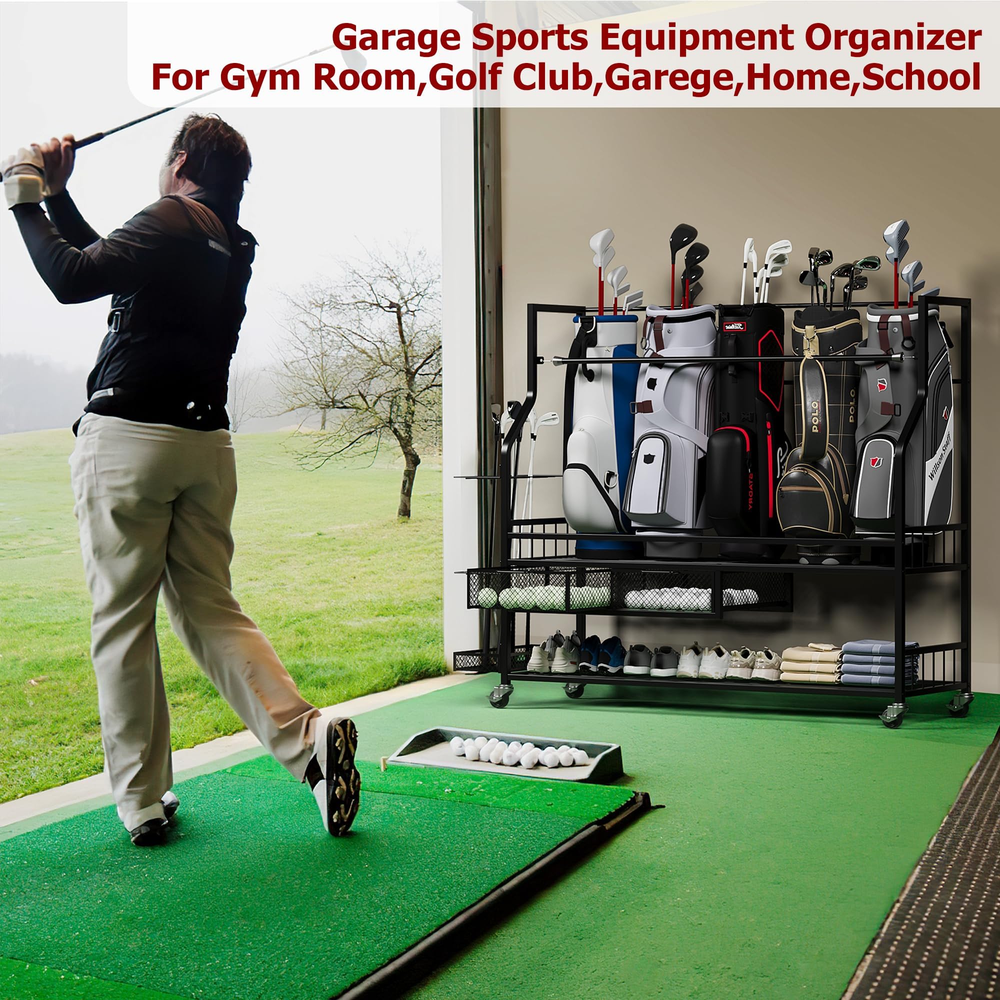 Organizzatore per Sacche da Go - Golf Equipment Garage Organizer recensione e prezzo